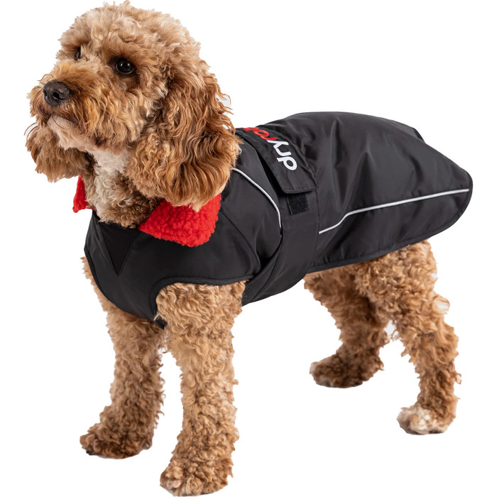 2024 Dryrobe Hundemantel V3 DRV3 - Black / Rot